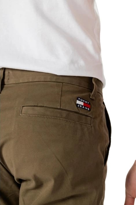 Pantallona Tommy Hilfiger Jeans për meshkuj, të gjelbërta