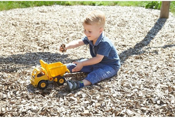 Kamion lodër Lena EcoActives Dump Truck 27 cm, Verdhë/Gri