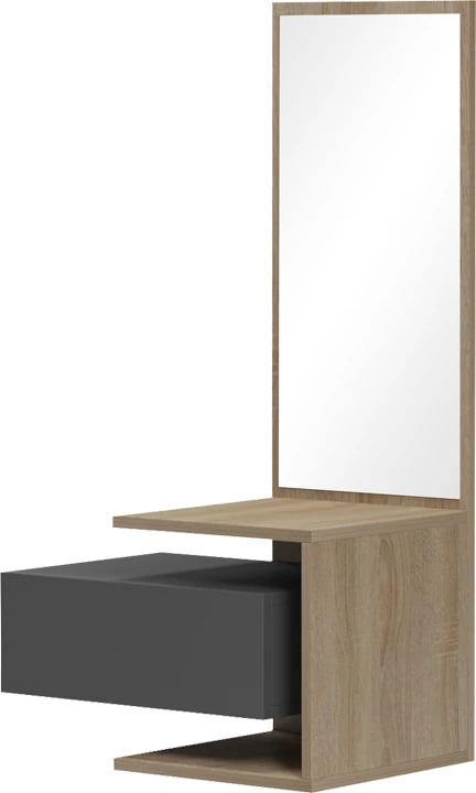 Tavolinë për grim Kendi melamine ngjyrë gri-cemente 49.1x31.3x90cm