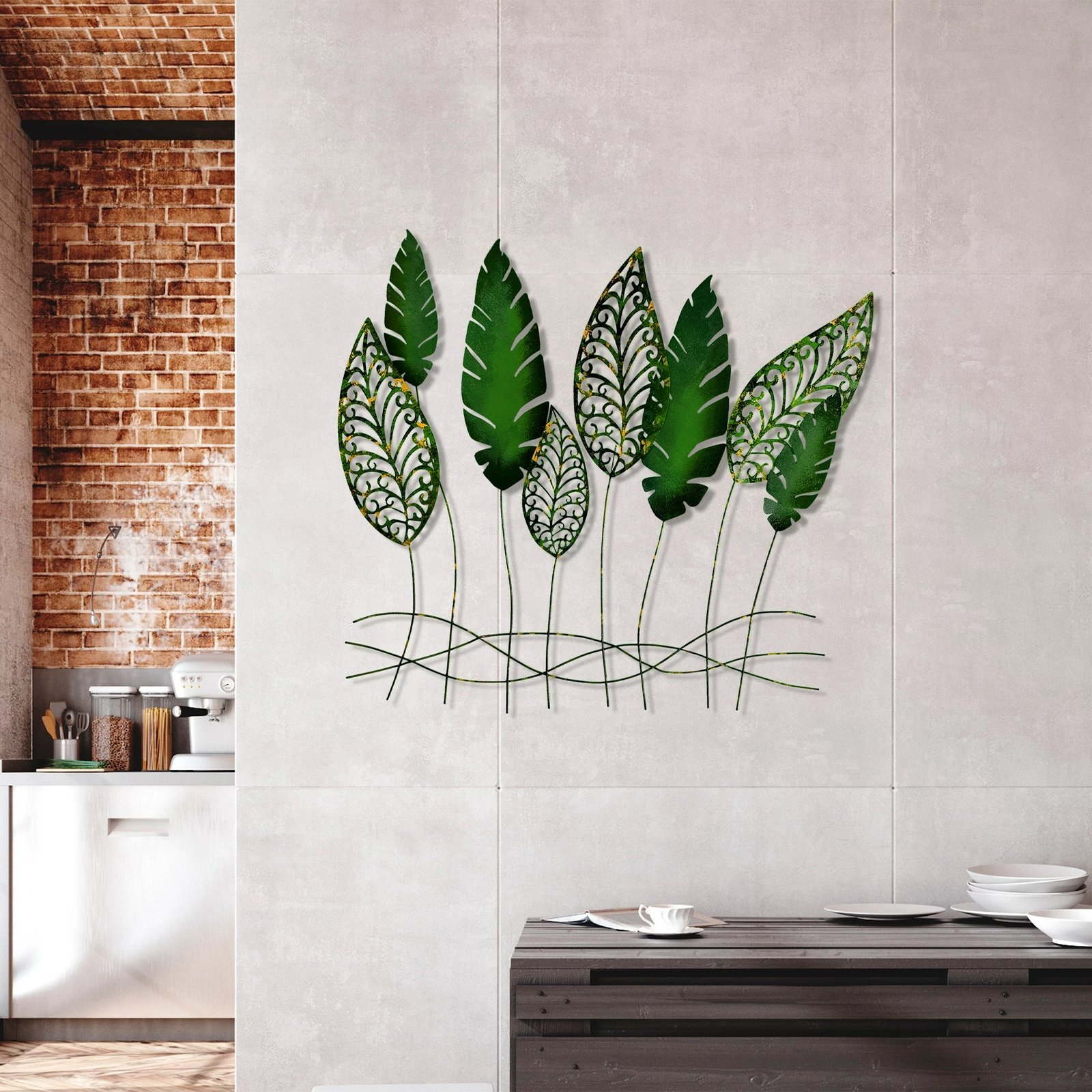 Aksesori dekorativ metalik për mur Wallity, Kosmer 3, shumëngjyrësh, 75x80cm