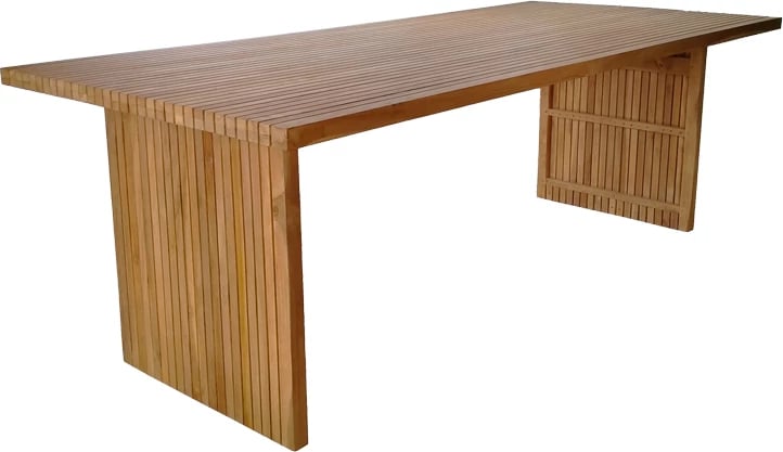 Set tavoline me karrige Kalie-Zibra 7 copë, hije natyrale-bezhë, 220x100x75cm
