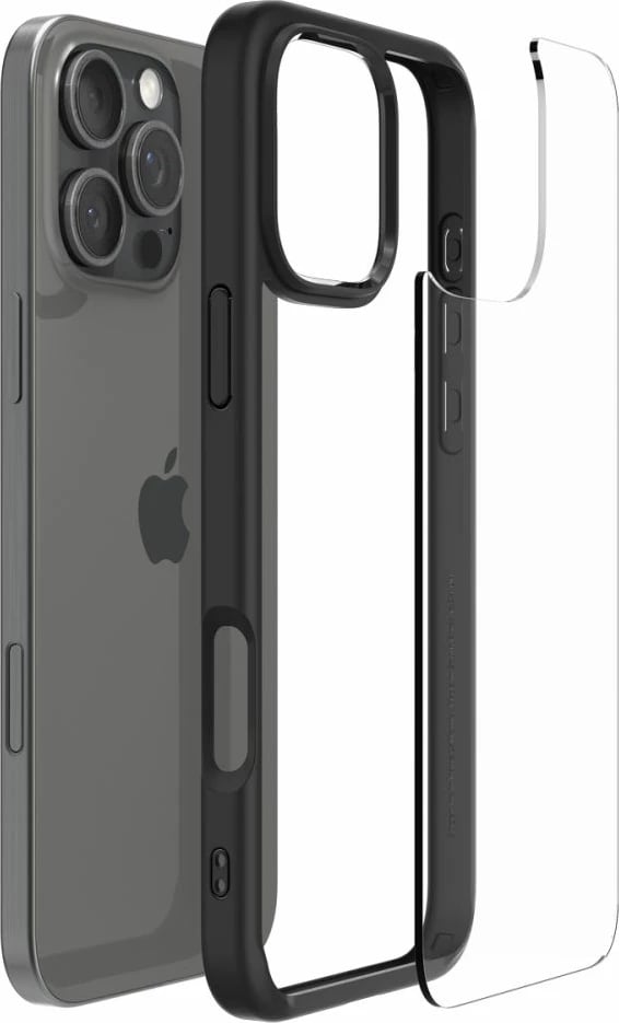 Mbështjellës Spigen Ultra Hybrid për iPhone 16 Pro, Matte Black