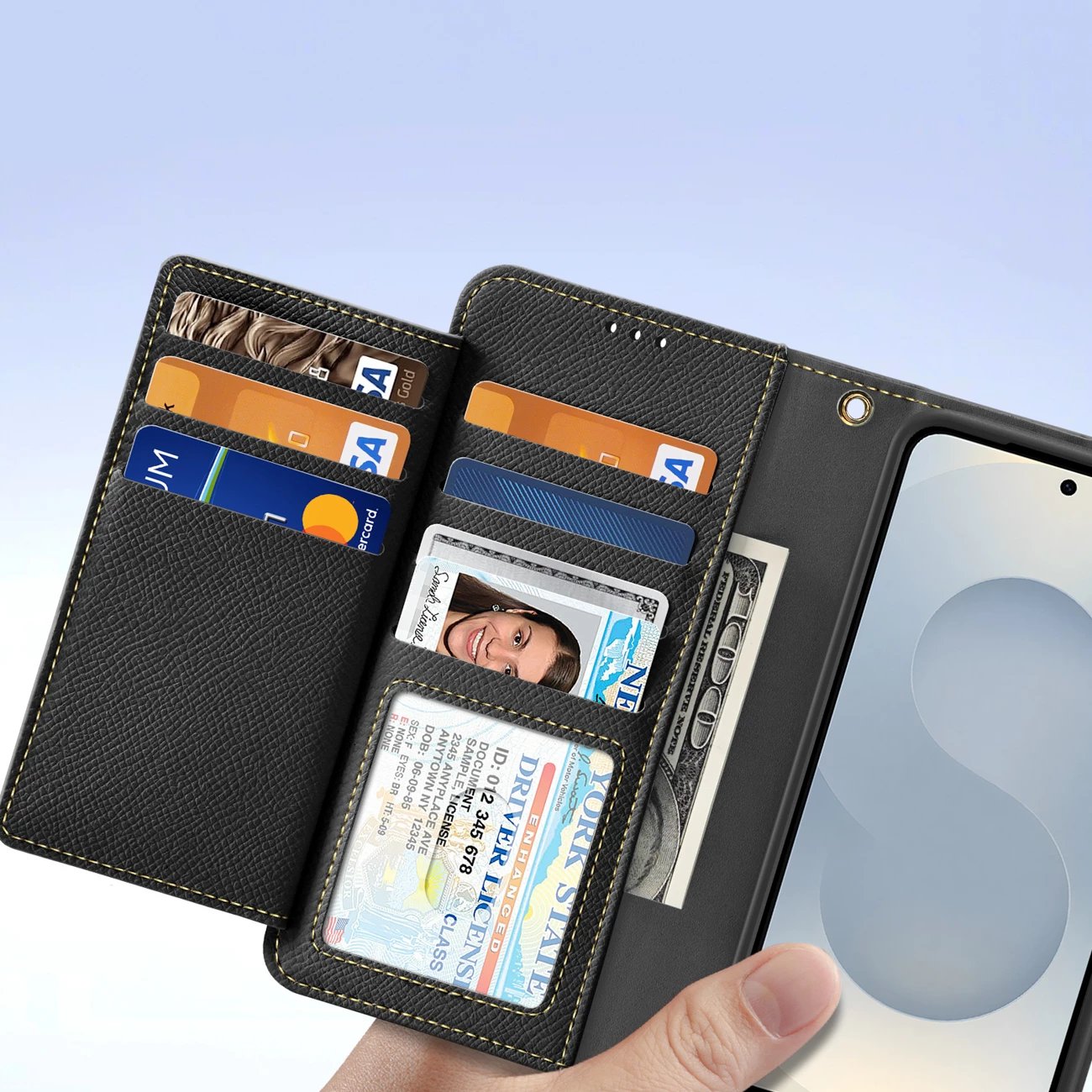 Mbështjellës Dux Ducis Lava për Samsung Galaxy S25 Edge, me MagSafe, i zi