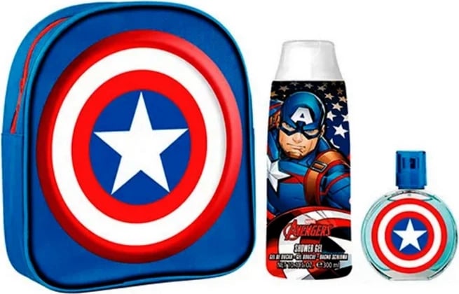 Set Eau de Toilette për fëmijë Marvel Captain America 50ml, 3 copë