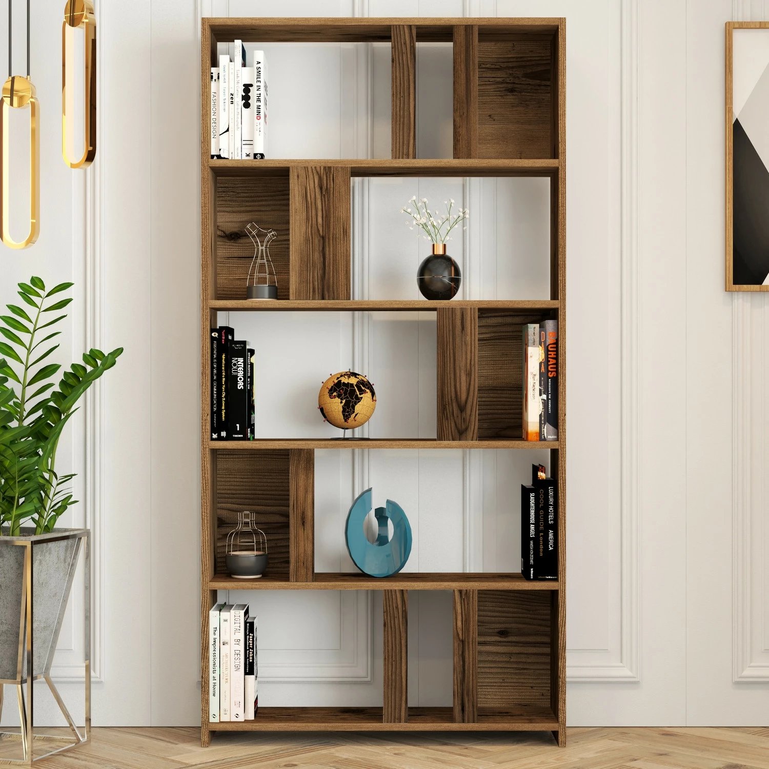 Raft librash Hanah Home, Lima, ngjyrë arre