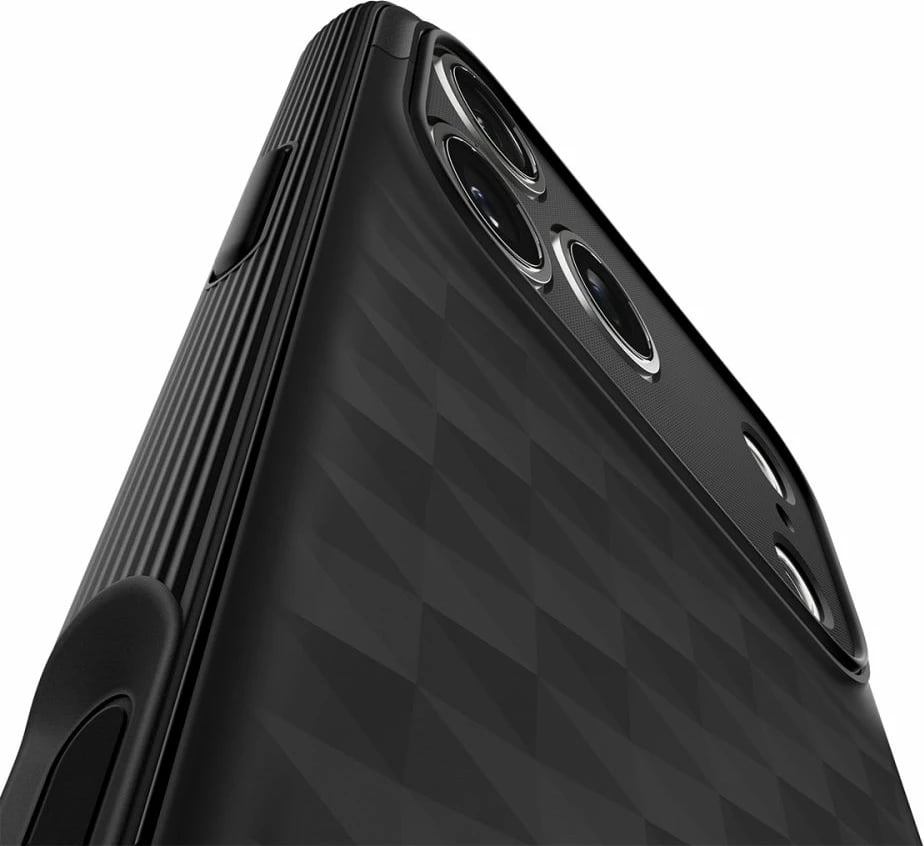 Mbështjellës Spigen Parallax S me MagSafe për iPhone 17 Pro, TPU me këmbë mbajtëse, e zezë mat