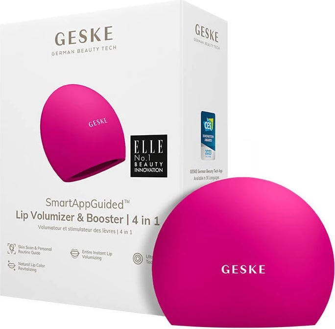 Volumizues buzësh Geske Lip Volumizer & Booster 4-in-1 me aplikacion, magenta