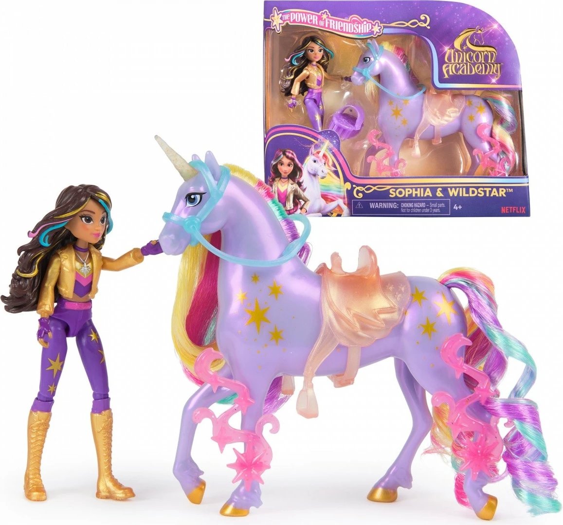Set figurina Unicorn Academy Spin Master Sophia/Star, 11 cm + 12 cm, plastikë, për vajza