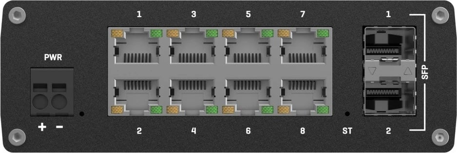 Switch industrial TELTONIKA TSW212, 8x Gigabit Ethernet, 2x SFP, i zi