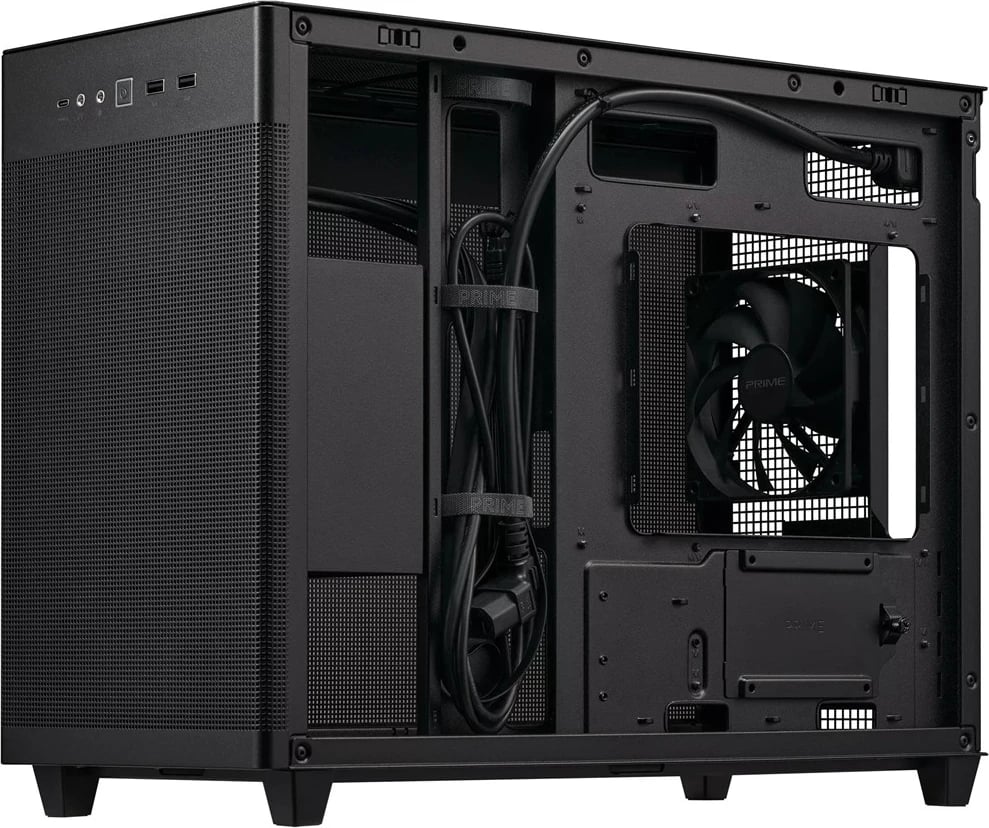 Kasë ASUS AP201 PRIME TG Mini Tower e Zezë Kasë ASUS AP201 PRIME TG Mini Tower e Zezë