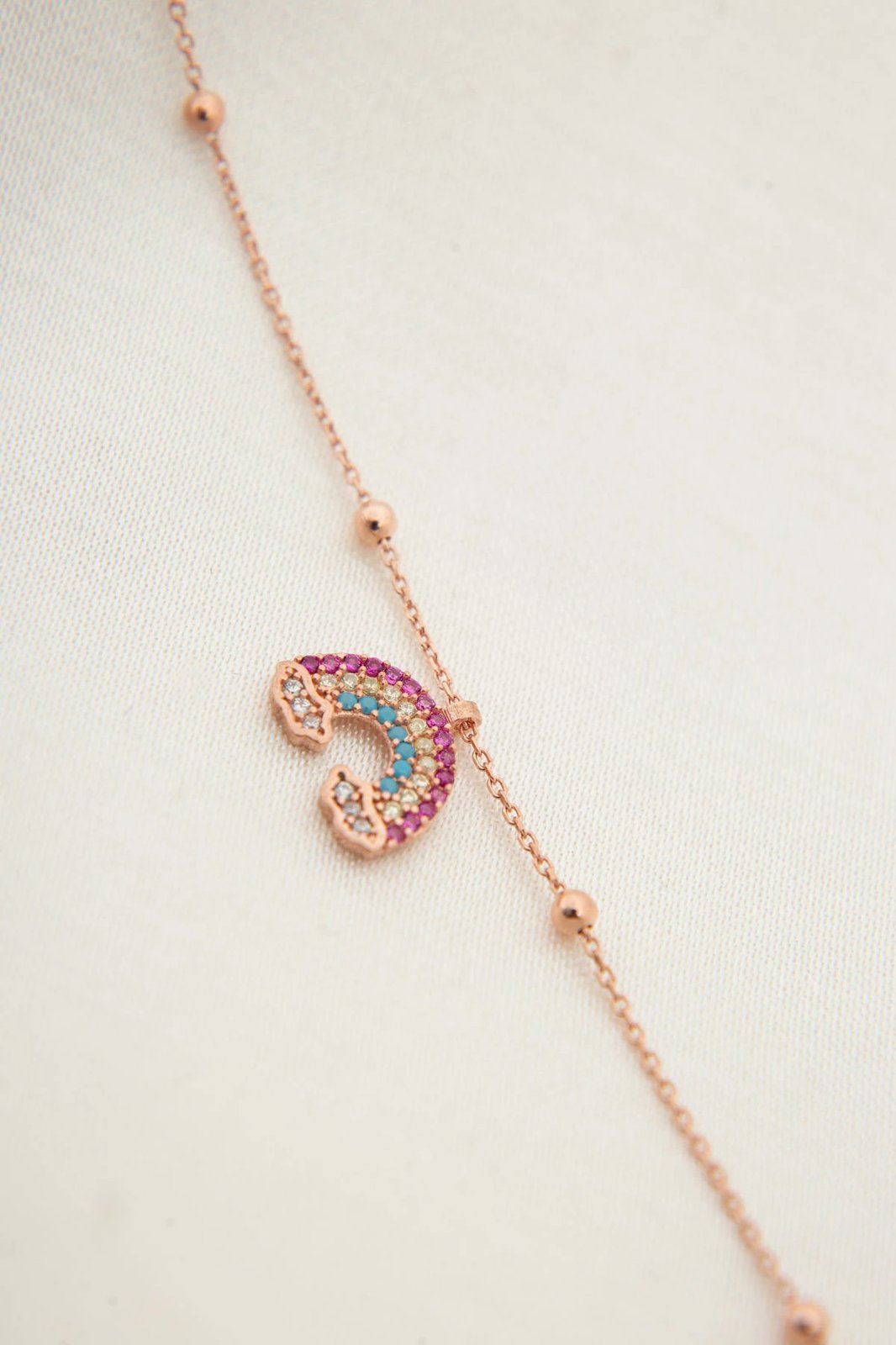 Byzylyk kyç për këmbë, argjend i veshur me ar rozë, ELKSLVR7092