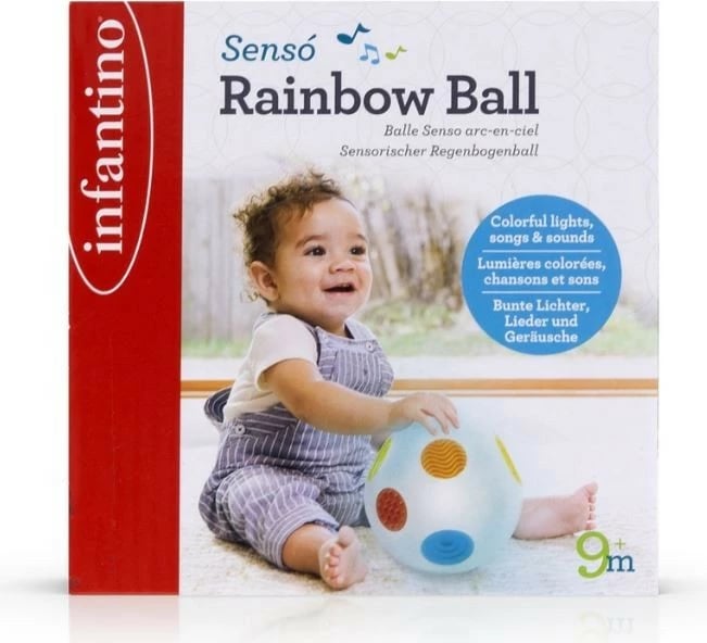 Top sensorik edukativ B-kids Infantino Sensory Rainbow Ball, shumëngjyrësh