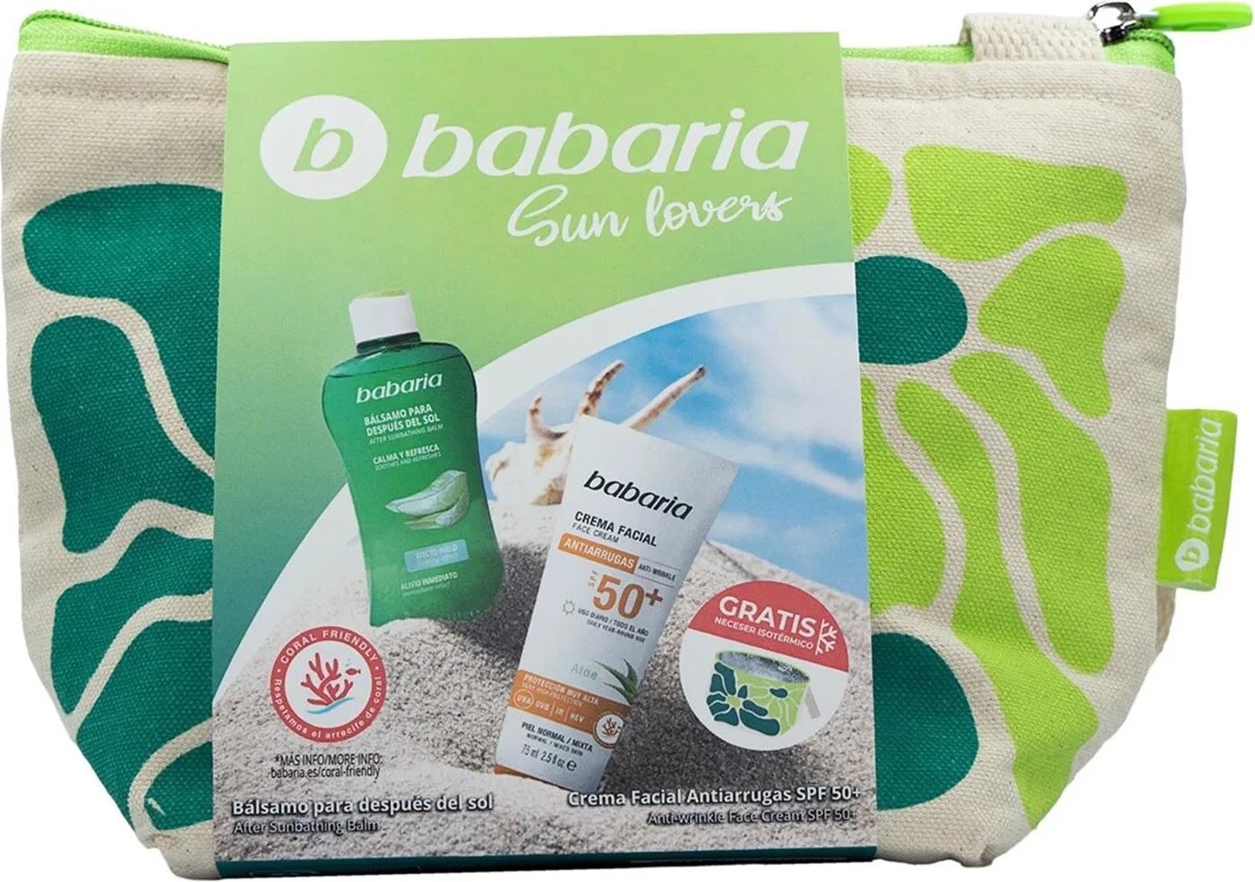 Set krem fytyre SPF 50 dhe balsam pas diellit Babaria Sun lovers uniseks 1 copë