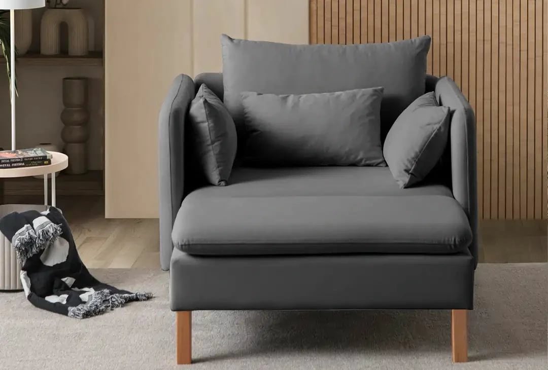 Karrige Wing Flexy, ngjyrë antracit, Atelier del Sofa