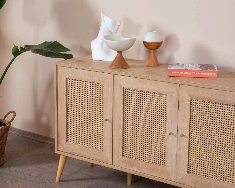 Konsol Calvin, ngjyrë lisi, Skye Decor