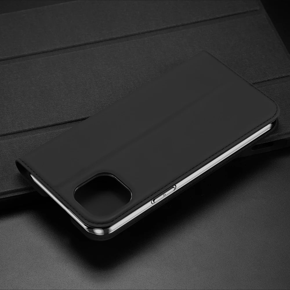 Mbështjellës Dux Ducis Skin Pro për iPhone 14 Plus, eko lëkurë, e zezë