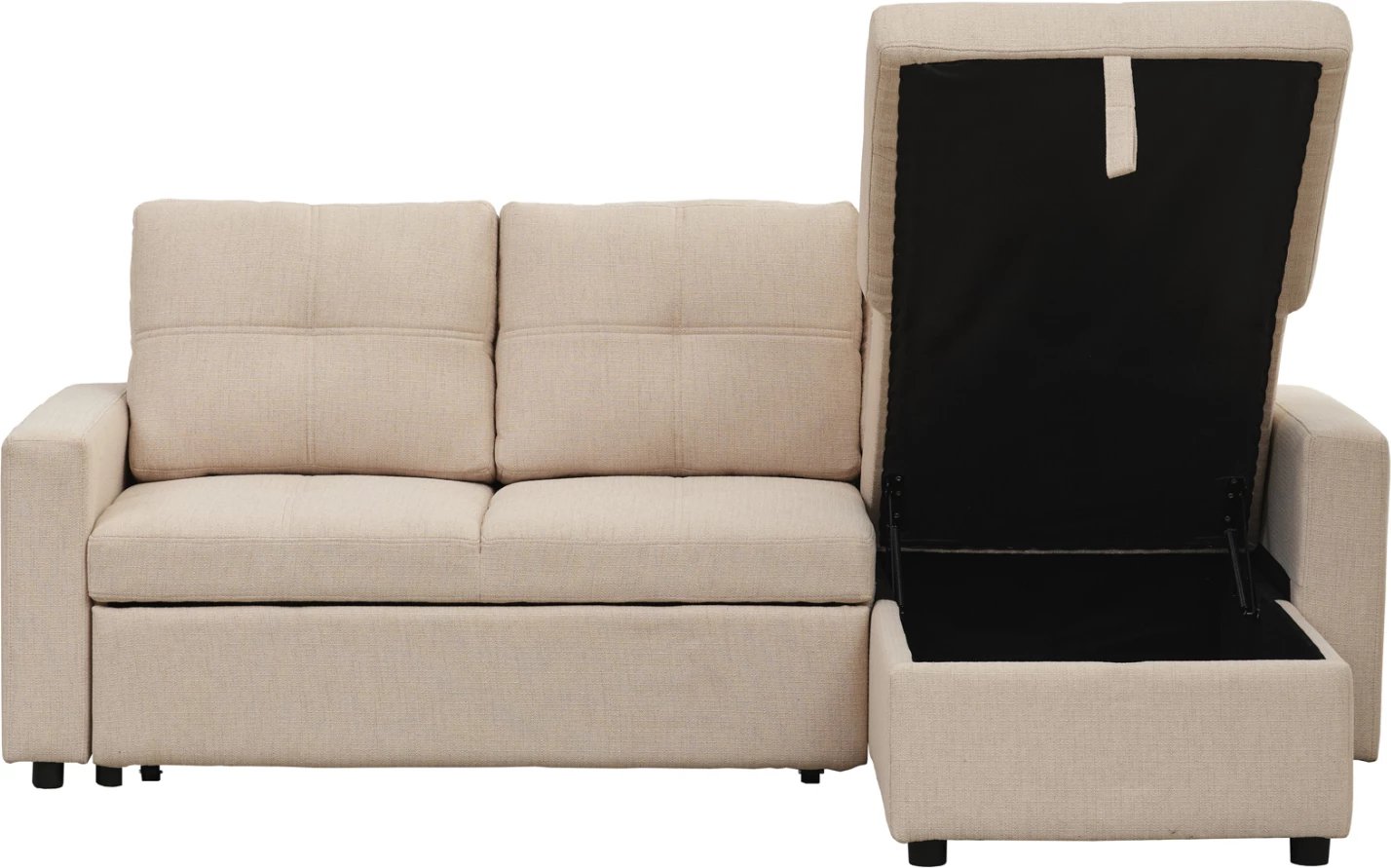 Kënd-sofë krevate, ngjyrë bezhë, i kthyeshëm, SALINO FH3285.03, 213x132x87cm