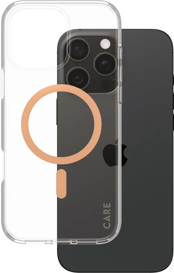 Mbështjellës PanzerGlass CARE Case Flagship Peachy MagSAFE për iPhone 16 Pro Max, transparent