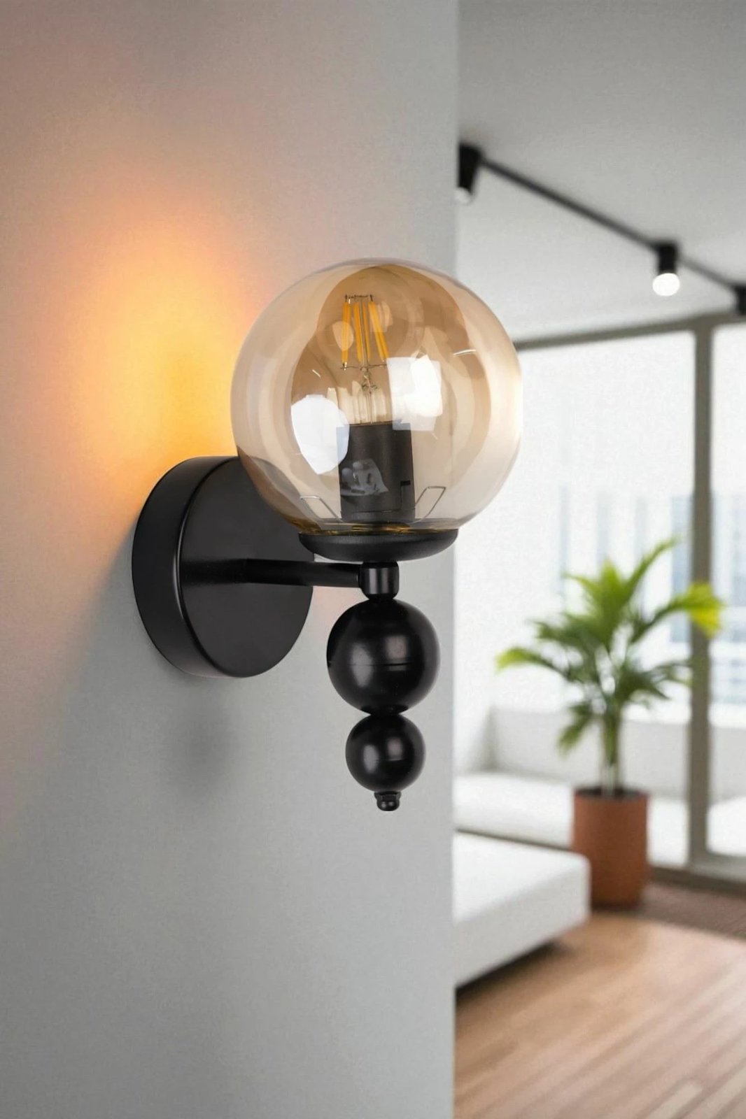 Llambë muri Opviq, 9053-1A, ngjyrë mjaltë dhe e zezë