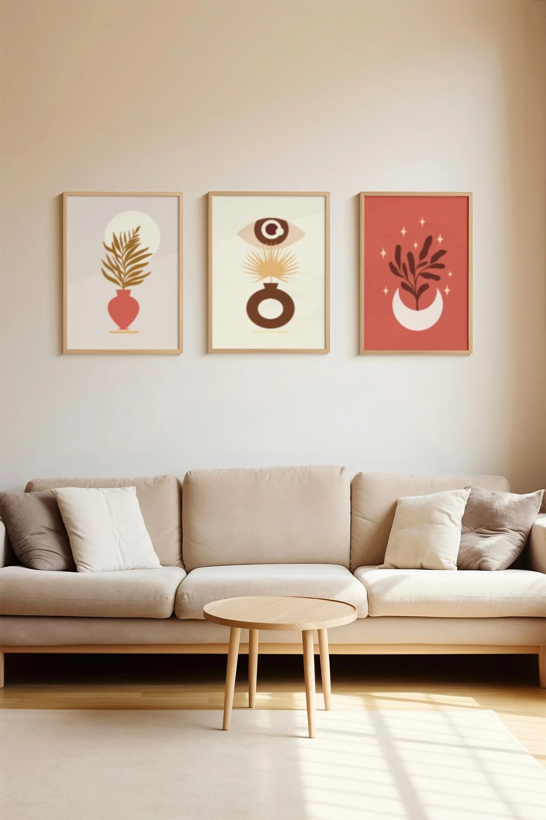 Pikturë dekorative me kornizë (3 copë), Wallity, 3Dartsohoset98