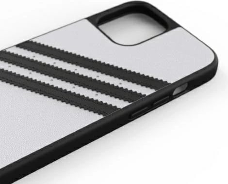 Mbështjellës Adidas OR Moulded Case PU për iPhone 12 Pro Max, Bardhë/Zi