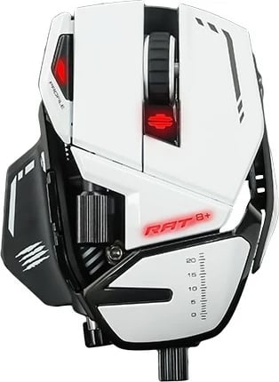 Maus gaming Mad Catz R.A.T. 8+, optik, 16000 DPI, i bardhë
