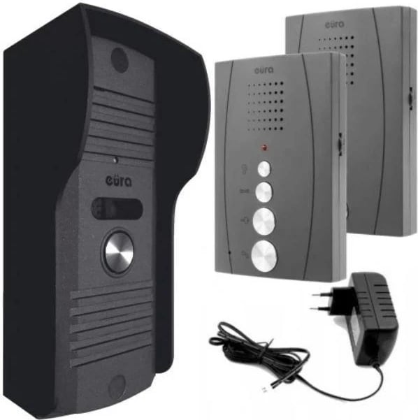 Interkom EURA ADP-51A3 DIFESA, 1-familje, 2 stacione shtëpiake, grafit