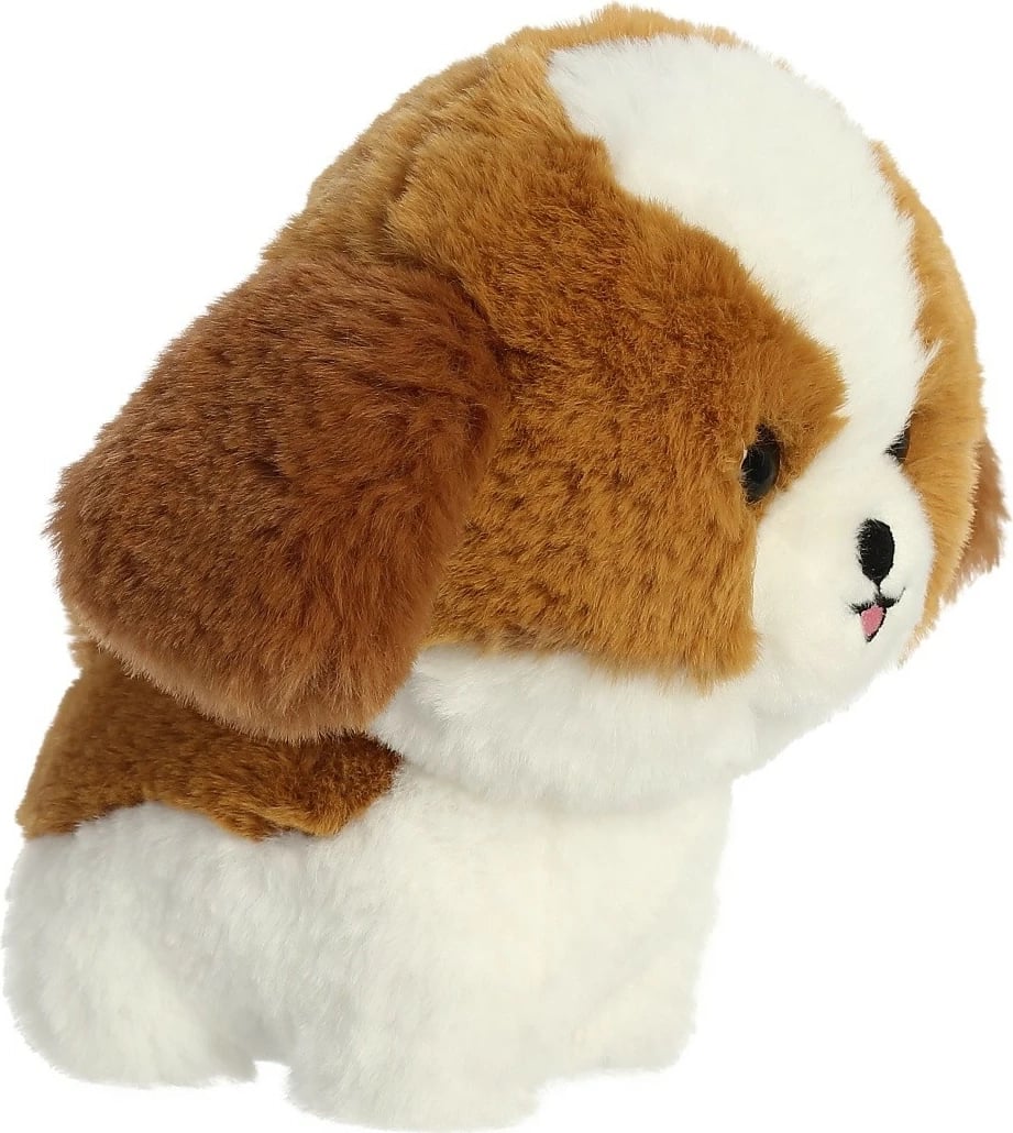 Lodër pelushi qen Teddy Pets Daffi Shih Tzu, 19cm, kafe/bardhë