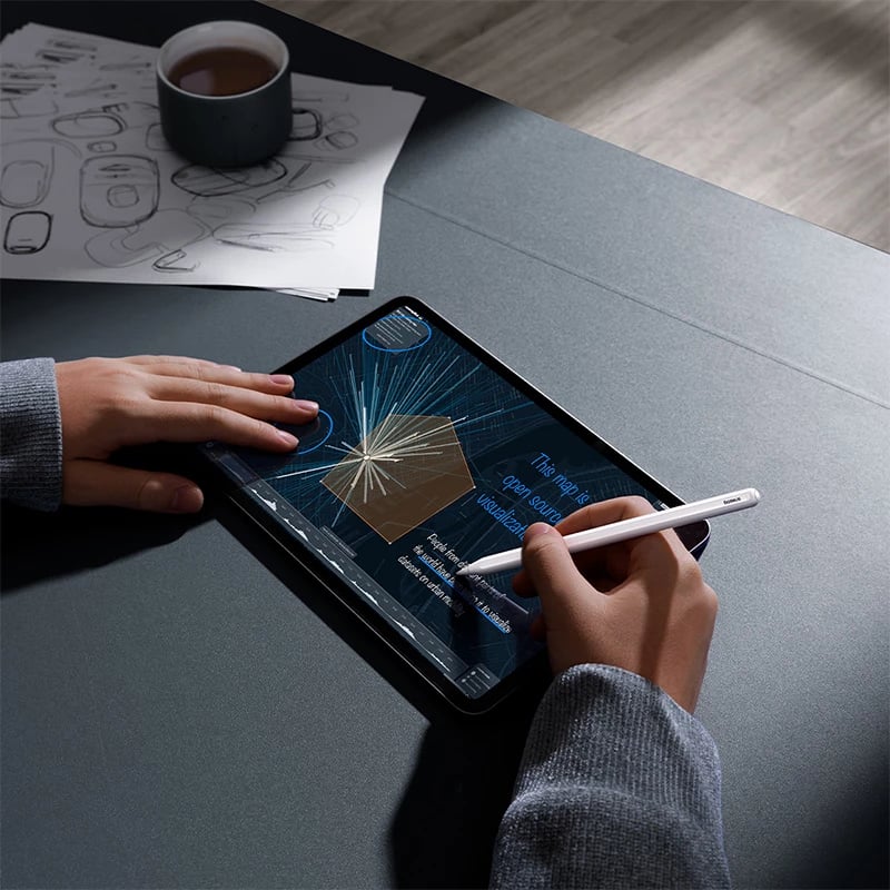 Stylus Baseus Smooth Writing 2 për iPad, majë e zëvendësueshme, i bardhë