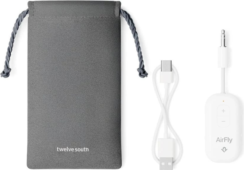 Adapter Bluetooth Twelve South AirFly TS-2411, 3.5mm jack, i bardhë