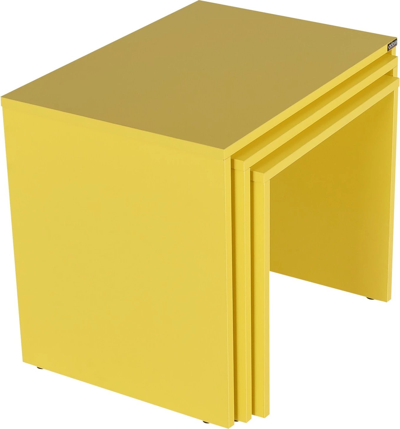 Set tavolinash të vendosshme, ngjyrë e verdhë, Hanah Home, Shp-103-Hh-1