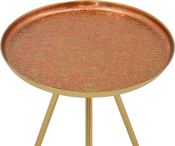 Tavolinë anësore Jacksie Inart metal bronz-ari D46x48cm