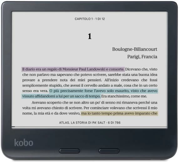 Lexues elektronik, Kobo, Libra Colour N428-KU-BK-K-CK (N428KUBKKCK), 30GB, i zi