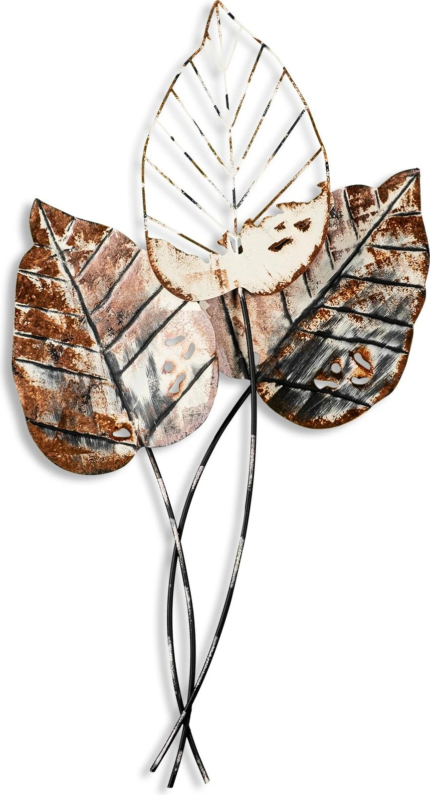 Aksesor dekorativ muri prej metali, Wallity, Fall 1, kafe dhe e zezë, 45x85cm