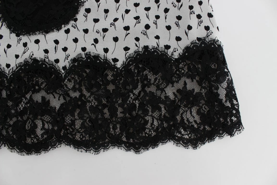 Këmishë nate për femra Dolce & Gabbana, e zezë/hiri