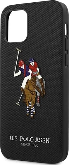Mbështjellës U.S. Polo Assn. USHCP12LPUGFLBK për iPhone 12 Pro Max, Polo Embroidery, i zi