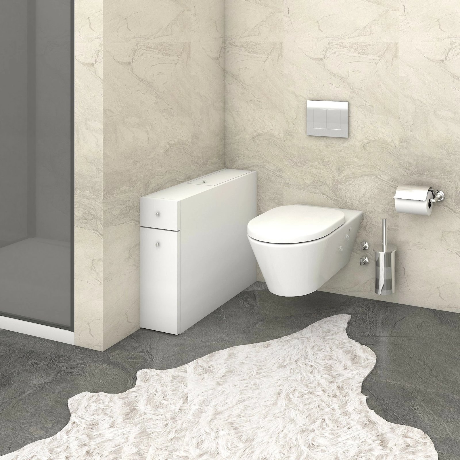 Dollap banjoje Hanah Home, Smart, i bardhë