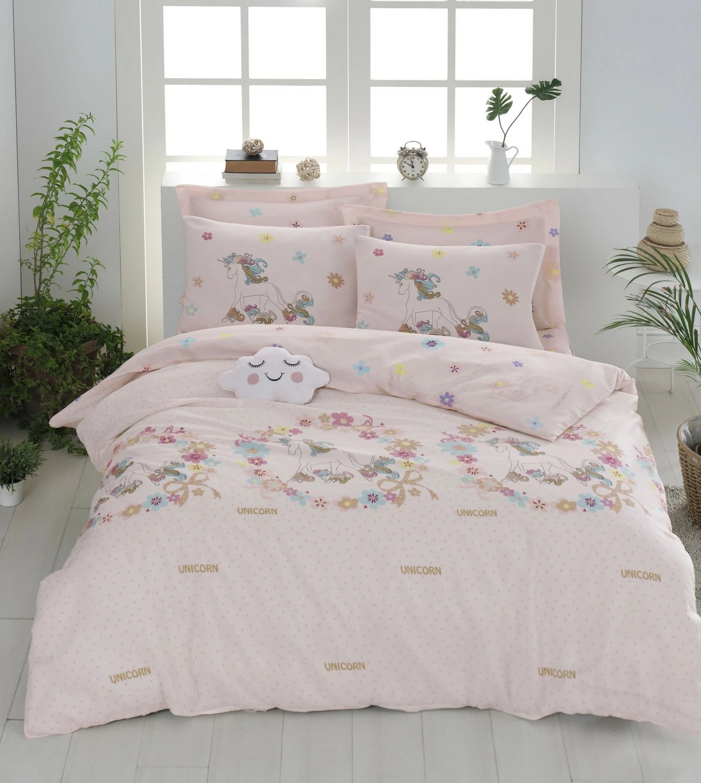 Set mbulesë për jorgan King, unicorn, rozë, L'essentiel Set mbulesë për jorgan King, unicorn, rozë, L'essentiel