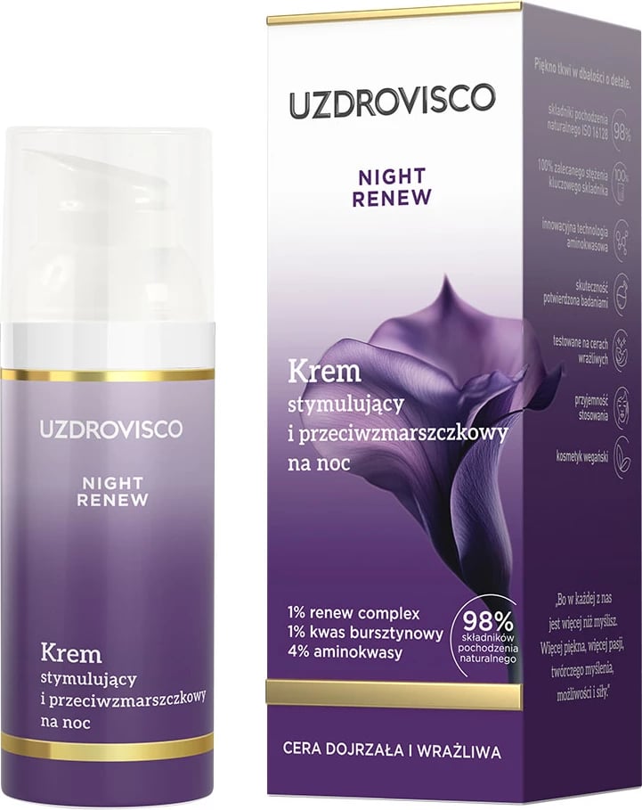 Krem nate anti-rrudhë për femra UZDROVISCO Night Renew 50ml