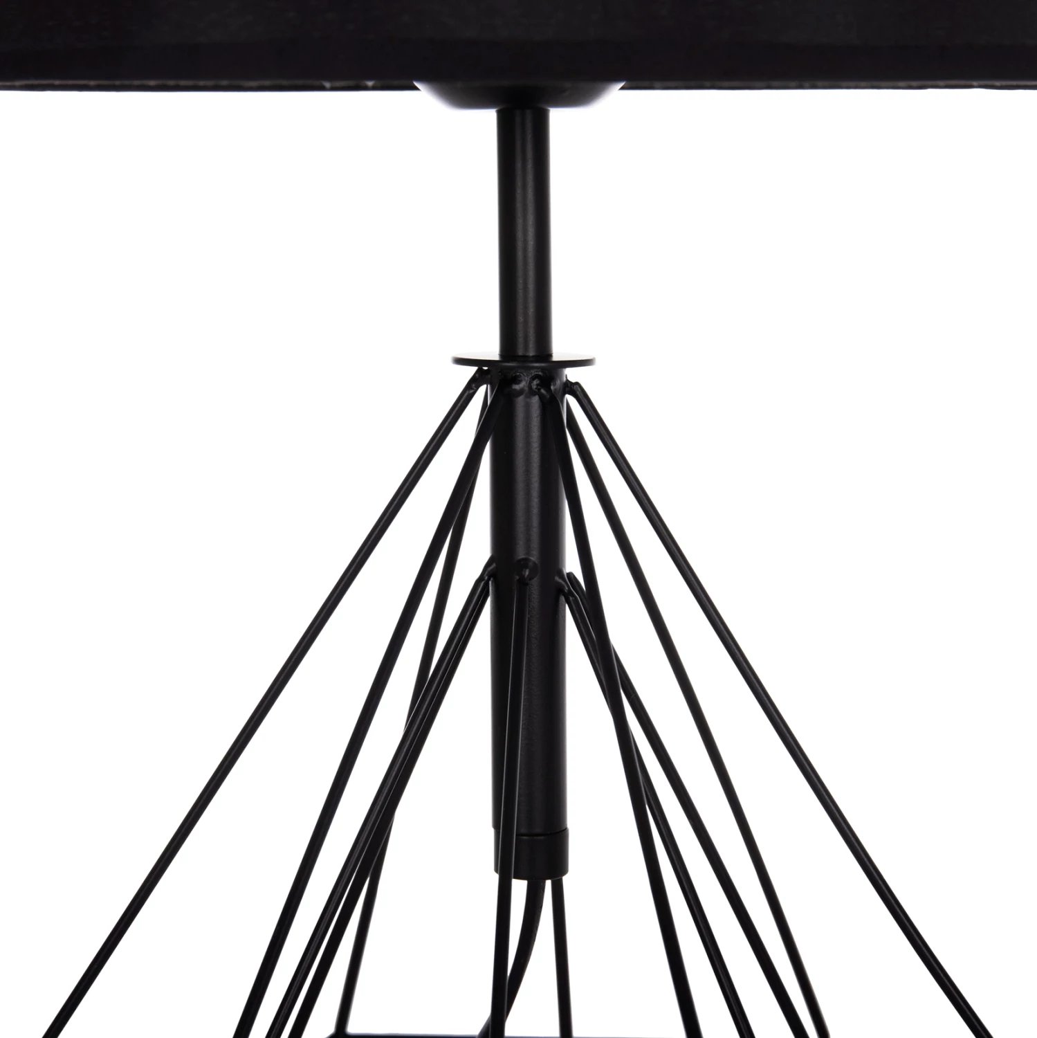 Llambë tavoline GEILO FH7416.11, metal i zi, kapak PVC i zi, 25x48.5cm