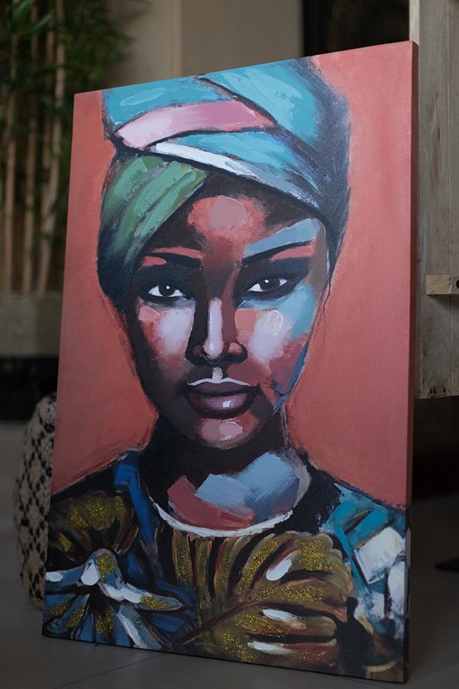 Pikturë dekorative Kenya, shumëngjyrëshe, kanavacë, dru, 60x90x3cm