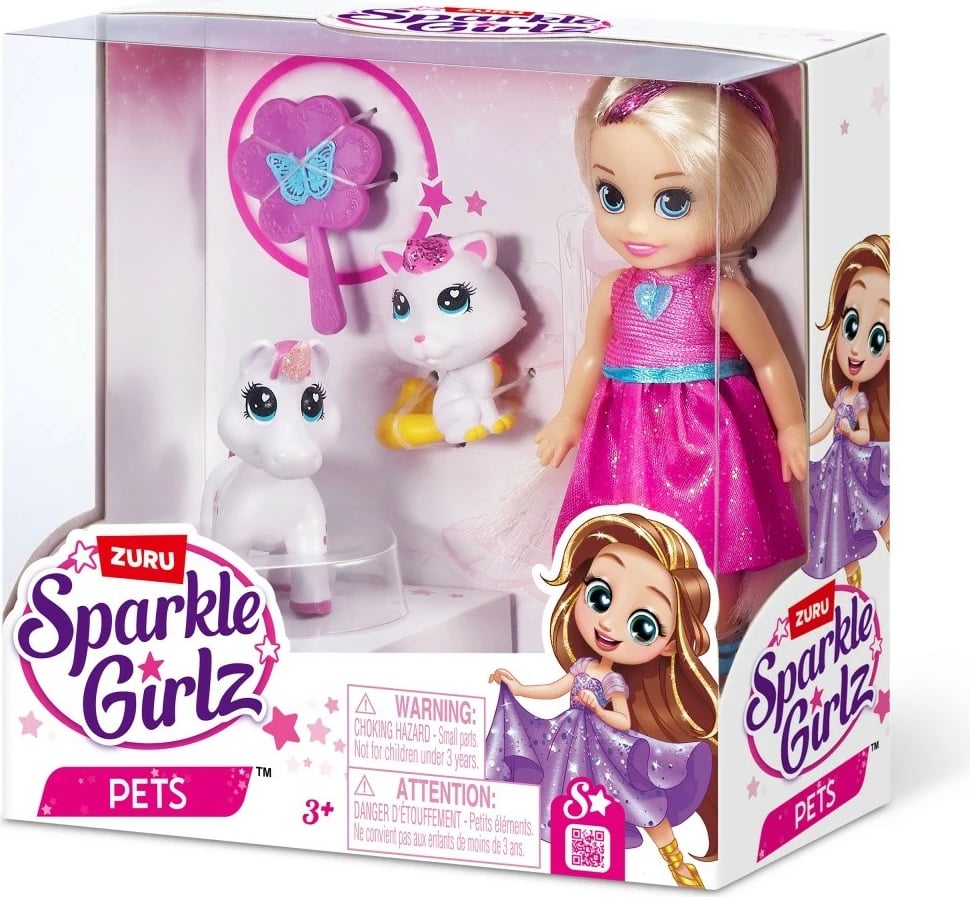 Kukull princeshë ZURU Sparkle Girlz 100522 me kafshë lodër, 12 cm Kukull princeshë ZURU Sparkle Girlz 100522 me kafshë lodër, 12 cm