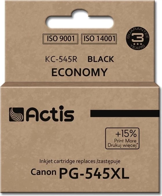 Toner zëvendësues për Canon PG-545XL, ACTIS KC-545R, 15 ml, i zi