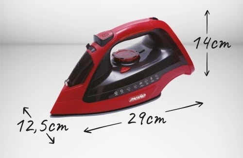 Hekur me avull Adler MS5031 3000 W taban qeramik rezervuar 400 ml i kuq/zi