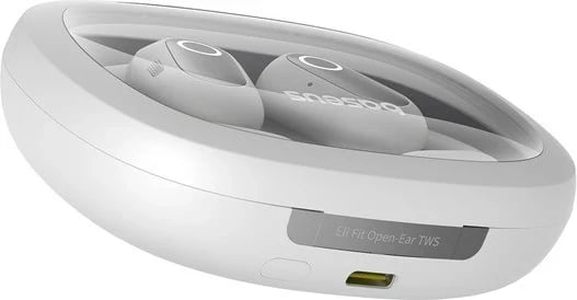 Kufje Baseus Eli Fit Open-Ear, Wireless, Bluetooth, USB Type-C, Bardhë