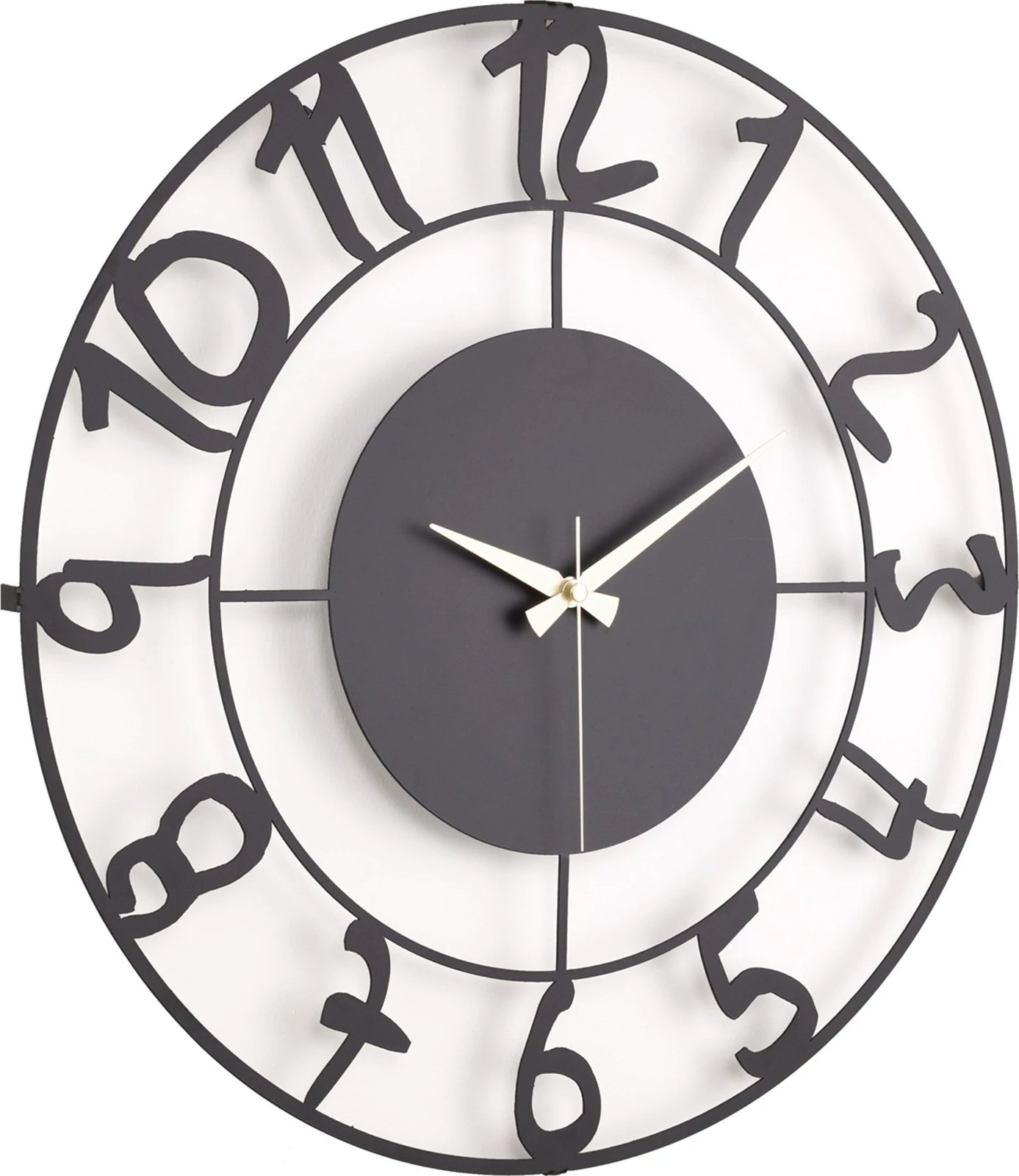 Orë muri dekorative prej metali, Wallity Menzo, e zezë