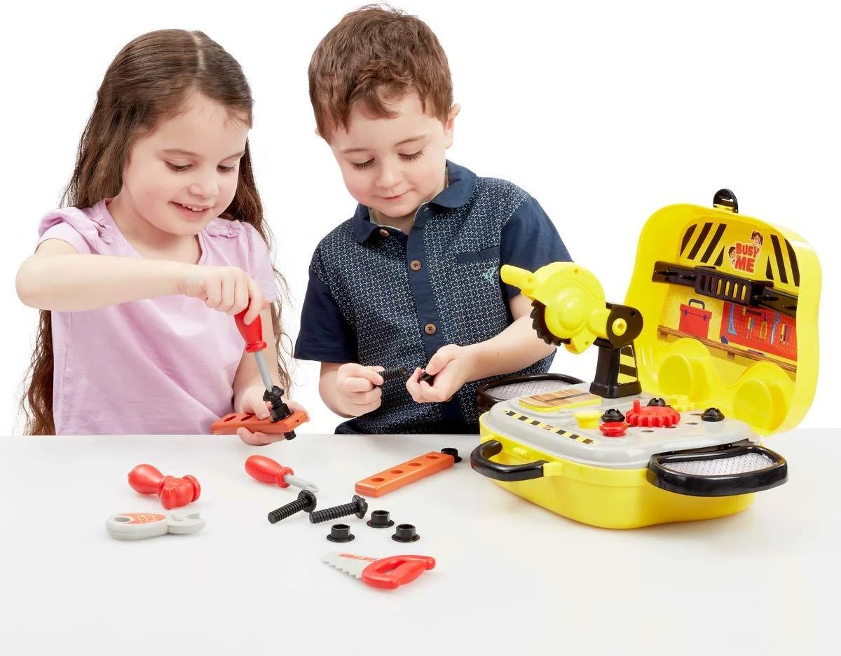 Set lodër për fëmijë Busy Me Little Builder's Tool Shop