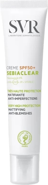 Krem fytyre SVR Sebiaclear SPF50, unisex, 40ml