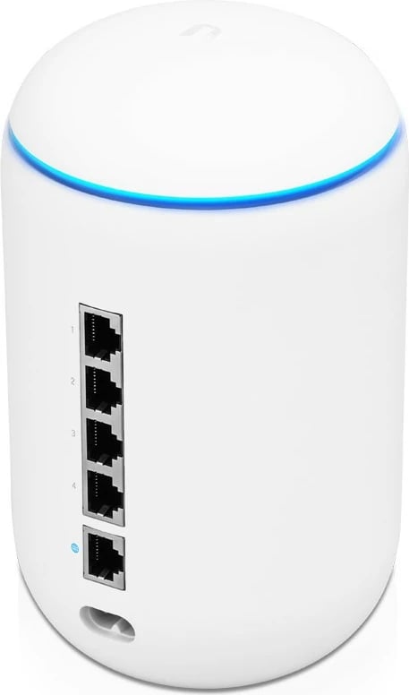Router Ubiquiti UniFi Dream Machine, 2.4GHz/300Mbps, 5GHz/1733Mbps, 5xGbE, Cloud Key, i bardhë