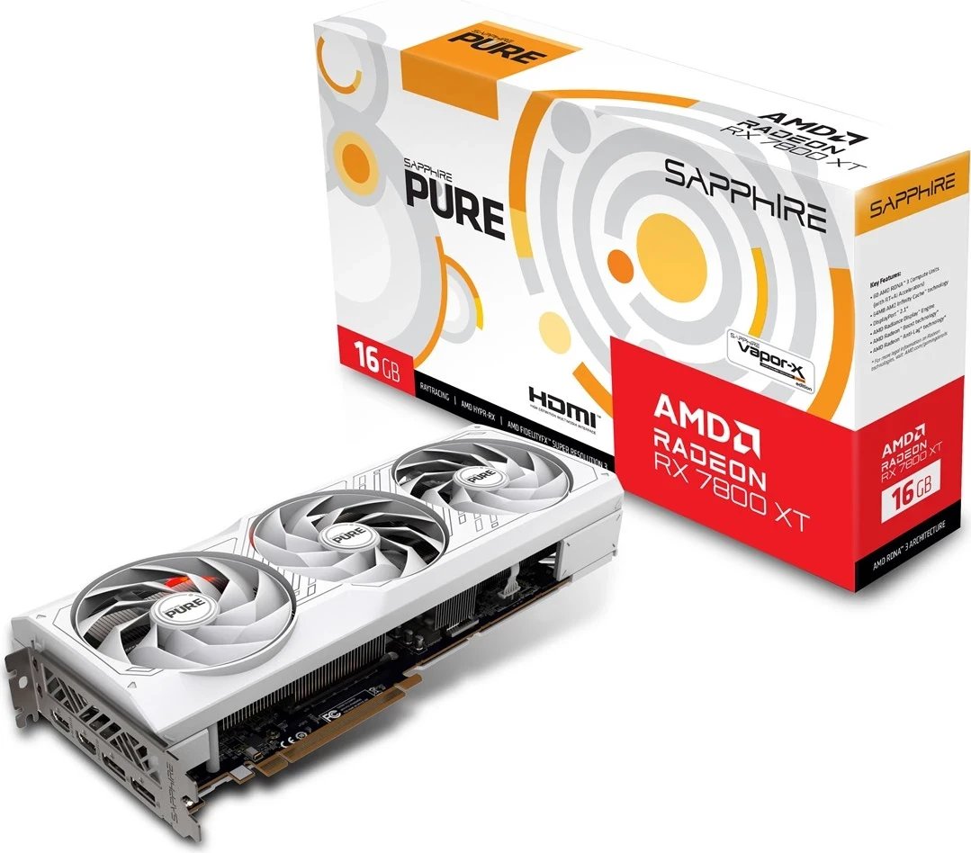 Kartë Grafike SAPPHIRE Radeon RX 7800 XT PURE GAMING OC 16GB GDDR6 Kartë Grafike SAPPHIRE Radeon RX 7800 XT PURE GAMING OC 16GB GDDR6